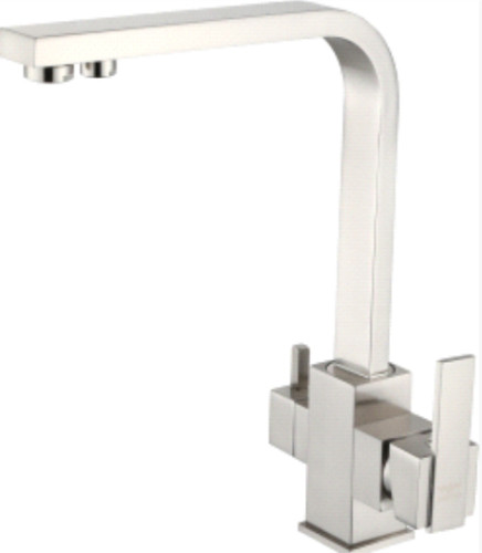 15004-G Смес. для кухни под фильт. выс. Г-обр. (САТИН) ViEiR (10/1шт)