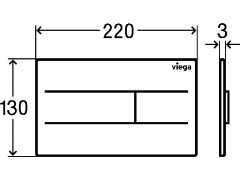 Панель смыва Prevista для унитазов VIEGA PREVISTA DRY 773526