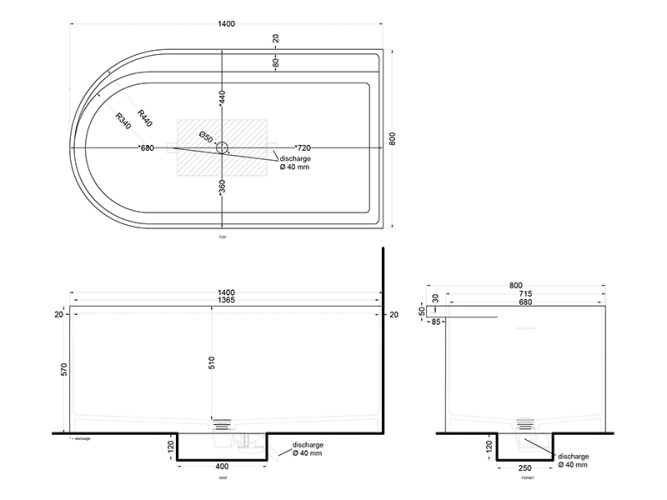 Ванна CIELO ARCADIA FEBAT AN