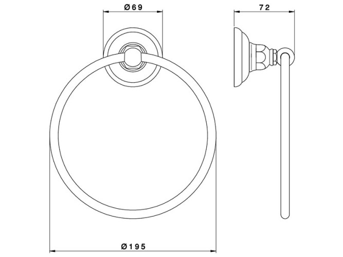 Полотенцедержатель NICOLAZZI CLASSICA 1485BZ