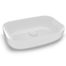 Olympia Metamorfosi, накладная прямоугольная раковина 60x42xh14 см, с донным клапаном, цвет белый глянцевый