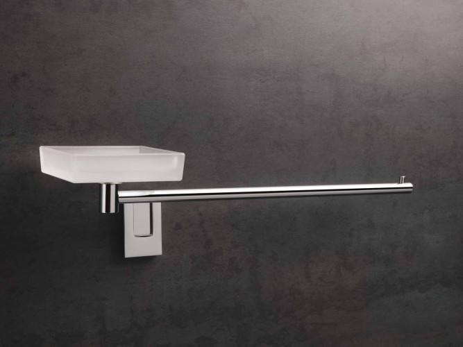 Stil Haus Quid, полотенцедержатель + стеклянная мыльница, цвет хром