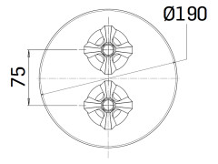Внешняя часть встраиваемого термостатического смесителя MAMOLI 1938 2478PE00060F