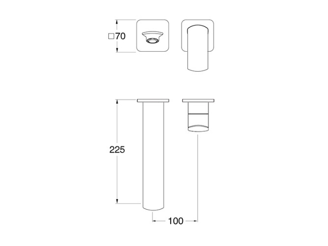 Смеситель для раковины настенный CRISTINA PROFILO PF95951