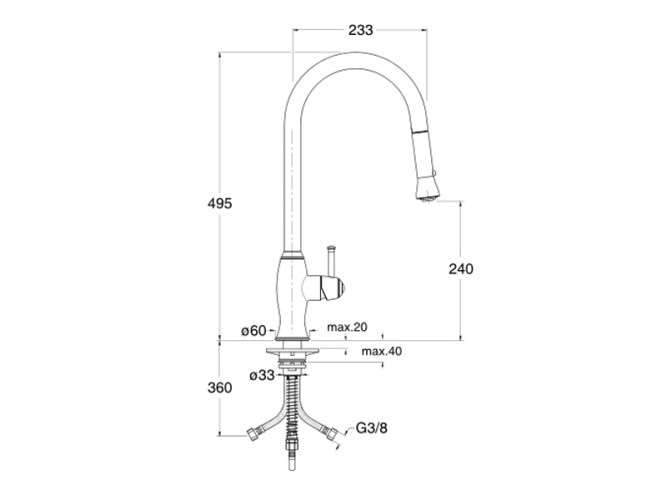 Смеситель для кухни CRISTINA KITCHEN KA53034