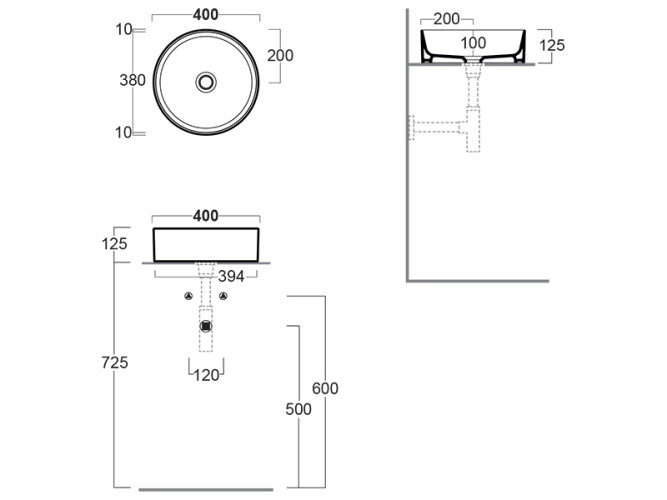 Раковина накладная SIMAS FORIU FO 01 bia