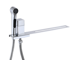 Биде приставка с квадрат. смесителем (ХРОМ) Burlin (10/1шт)