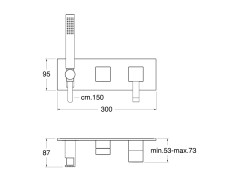 Внешняя часть смесителя для душа CRISTINA QUADRI QM60213