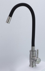 15048-C См-ль од. для кухни НЕРЖ с гиб. изливом (САТ.+ЧЕР.) ViEiR (10/1шт)