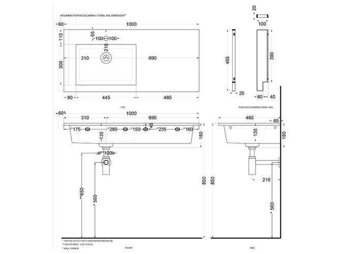 Раковина подвесная CIELO ERA-ECO ERLA100SX AV