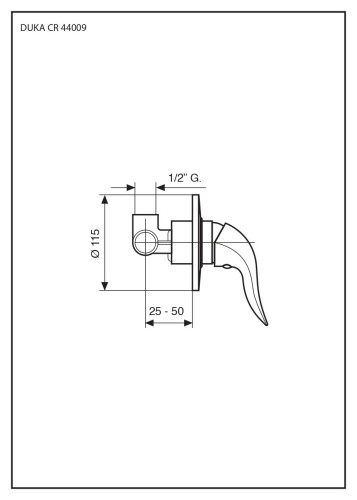 Emmevi Duka, смеситель внутристенный, цвет хром