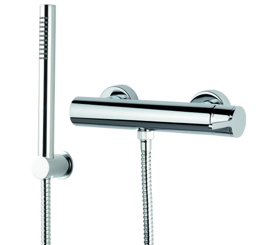 Emmevi Filobrass, однорычажный смеситель для душа с набором для душа, цвет хром