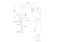 Смеситель для биде FIMA CARLO FRATTINI ZETA Fima F3962NCR