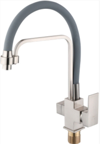 15005-G Смес. для кухни с гиб шланг и под филт (САТ.+СЕР.) ViEiR (10/1шт)