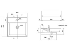 Раковина полувстраиваемая Scarabeo TEOREMA 8031/D