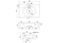 Раковина накладная/ подвесная Scarabeo FUJI 6004
