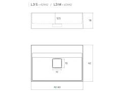 Раковина накладная RELAX DESIGN L3 S LX01 opac