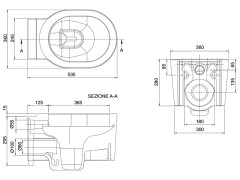 Унитаз подвесной Scarabeo BUCKET 8812