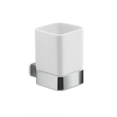 Gedy Spluga, настенный керамический стакан, цвет хром