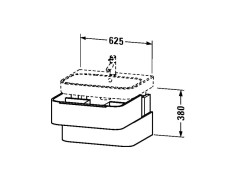 Тумба подвсеная для раковины DURAVIT HAPPY D.2 H2636407575