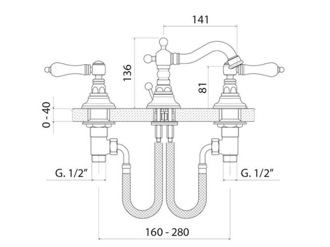 Смеситель для биде MAMOLI BELGRAVIA 558507362051