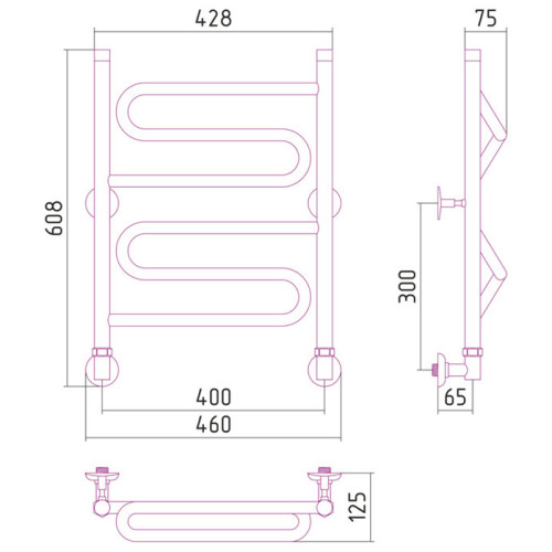 Полотенцесушитель Стилье Вариация 60/40