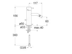 Смеситель для биде CRISTINA TRICOLORE VERDE TV37051