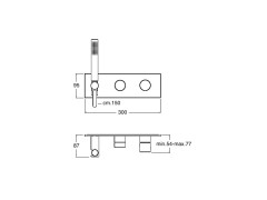 Наружные части скрытого смесителя для душа CRISTINA RUBINETTO RU60324