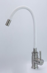 15048-F См-ль од. для кухни НЕРЖ с гиб. изливом (САТ.+БЕЛ.) ViEiR (10/1шт)