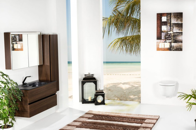 Зеркальный шкаф Vallessi 100 DARK OAK с подстветкой