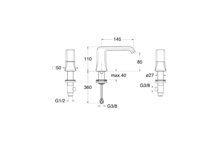 Смеситель для раковины CRISTINA ITALY IT90551