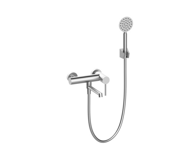 463531 Смеситель од. для ванны кор. (нерж, САТИН) ViEiR (8/1шт)