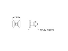 Наружный комплект для запорного клапана душа CRISTINA Thermostatic external parts XC72077