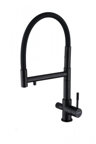 15090-C Смес. для кухни под фильт., МАГНИТ. (ЧЕР.+ЧЕР.) HansenPRO (10/1шт)