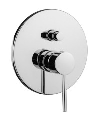 Emmevi Piper, однорычажный встраиваемый смеситель для душа на 2 выхода с кнопочным дивертером, цвет хром