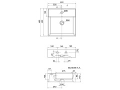 Раковина накладная/  подвесная Scarabeo TEOREMA 8031/R