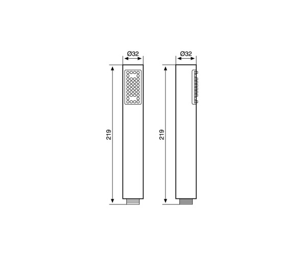 Emmevi, лейка для ручного душа, 1 режим, ABS, (для комплекта 140), цвет хром