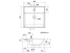 Раковина встраиваемая Scarabeo TEOREMA 2.0 5108/SEM