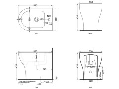 Биде напольное CIELO ENJOY EJBI BR