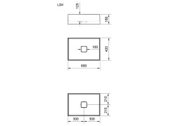 Раковина накладная RELAX DESIGN L2 M LX01 opac