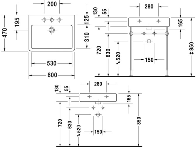 Раковина накладная DURAVIT VERO 0454600027