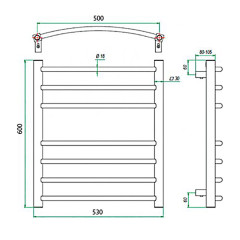 Полотенцесушитель ГРОТА ECOCALMA 53/60