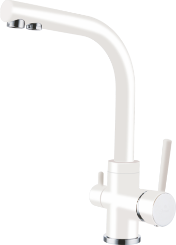 16025-F Смеситель (БЕЛЫЙ) с фильтром "GANZER" (10/1шт)