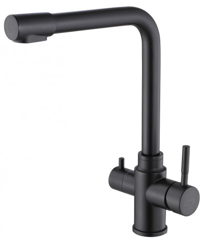 15085-C Смес. из НЕРЖ. для кух. под. фильт (ЧЕРНЫЙ) HANSEN  (20/1шт)