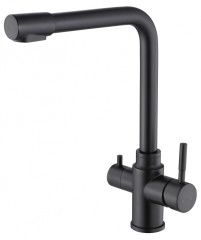 15085-C Смес. из НЕРЖ. для кух. под. фильт (ЧЕРНЫЙ) HANSEN  (20/1шт)