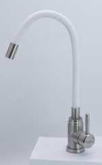 15047-F См-ль од. для кухни НЕРЖ с гиб. изливом (САТ.+БЕЛ.) ViEiR (10/1шт)