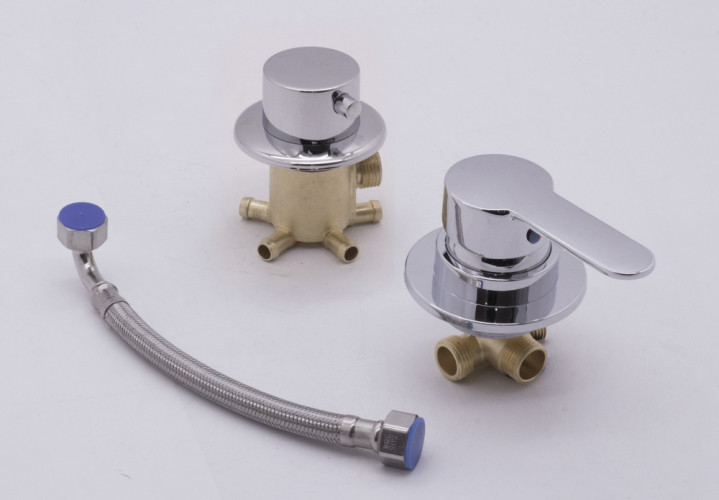 38022 Смеситель для душ кабины под штуцер (2 режима) HANSEN (10/1шт)