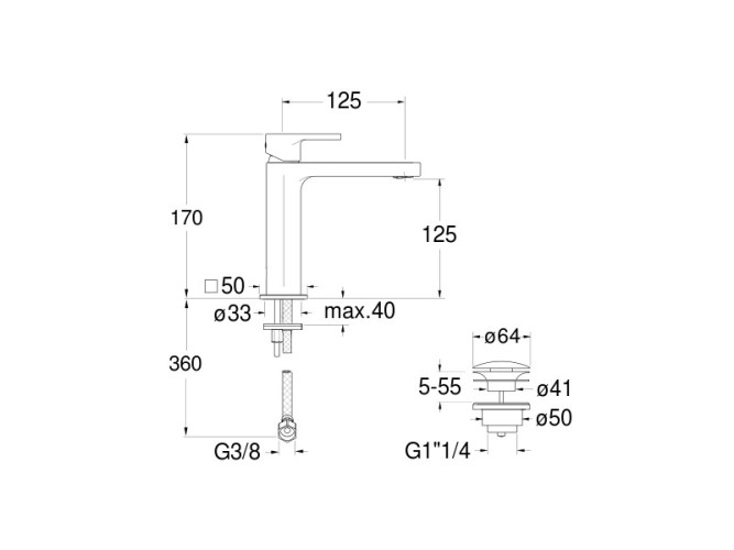 Смеситель для раковины CRISTINA OMEGA OG22724