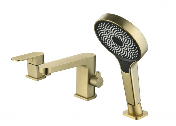 283532-S Смеситель на борт ванны МАТ. ЗОЛОТО (3 отв.) ViEiR (8/1шт)