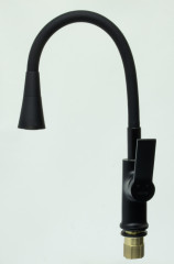 243524-C Смеситель од. для кухни с гиб. излив (ЧЕРНЫЙ/ЧЕРНЫЙ) ViEiR (10/1шт)